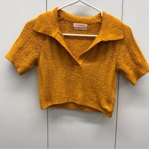 Urban Outfitters Sweater Crop Top Mustard Yellow Women’s Small